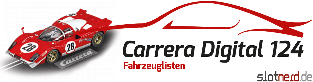 Carrera Digital 124 fahrzeuglisten